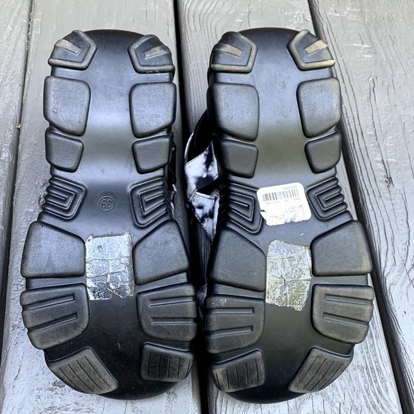 Yoki Platform Sandals Black White Tie Dye Size 39 US 8.5 - Picture 6 of 8